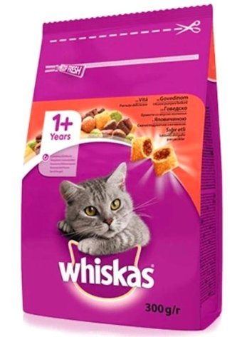 Whiskas Dana Eti Yetişkin Kuru Kedi Maması 5x300 gr