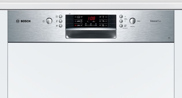 Bosch SMI46KS00T 6 Programlı A+ Enerji Sınıfı 13 Kişilik Cam Kapaklı Wifili Çekmeceli İnox Ankastre Bulaşık Makinesi