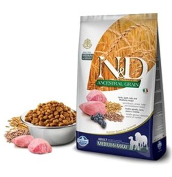 N&d Kuzu Etli-Yaban Mersinli Yetişkin Kuru Köpek Maması 2.5 kg