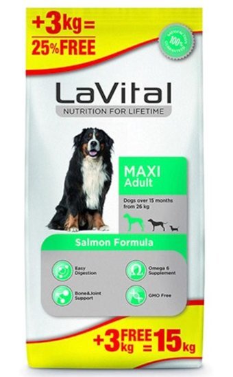 La Vital Maxi Somonlu Yetişkin Kuru Köpek Maması 15 kg