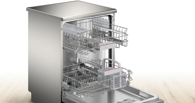 Bosch SGS4IKI61T 6 Programlı C Enerji Sınıfı 12 Kişilik Wifili Çekmeceli İnox Solo Bulaşık Makinesi