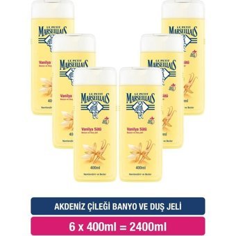 Le Petit Marseillais Organik Vanilya Sütü Duş Jeli 400 ml x6