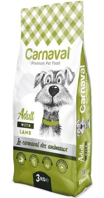 Carnaval Kuzu Etli-Pirinçli Yetişkin Kuru Köpek Maması 3 kg