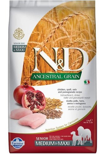 N&d Senior Medium & Maxi Narlı-Tavuklu Yetişkin Kuru Köpek Maması 2.5 kg