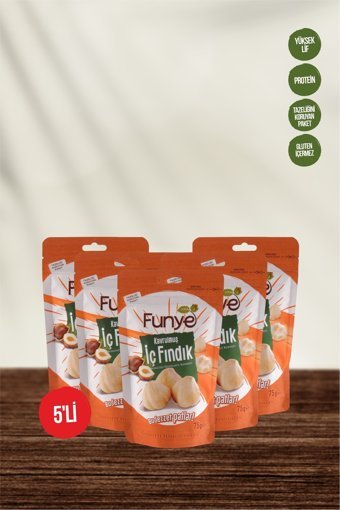 Funye Kavrulmuş Fındık 5x75 gr
