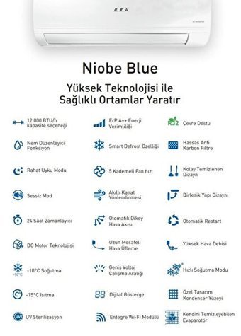 E.C.A. Niobe Blue ESA1418A100 R32 18000 Btu Inverter Split Duvar Tipi Klima