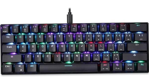Motospeed CK61 RGB Blue Switch Kablolu Siyah Mekanik Gaming Klavye
