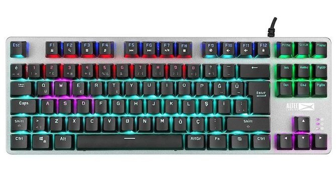 Altec Lansing ALGK8404 Q Blue Switch Çok Renkli Mekanik Gaming Klavye