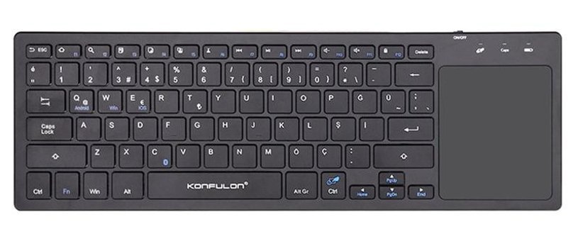 Konfulon V7 Q Kablosuz Siyah Klavye