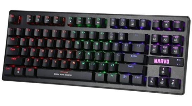 Marvo KG901TR Wired Jixian Q Blue Switch Siyah Mekanik Gaming Klavye