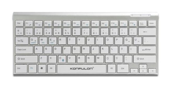 Konfulon V6 Türkçe Q Beyaz Klavye