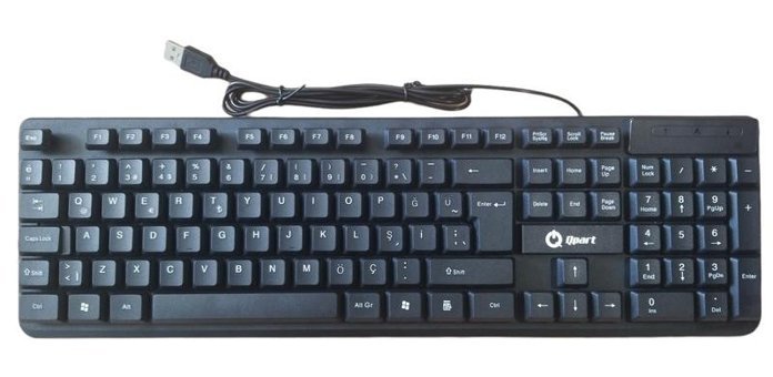 Qpart K13 Türkçe Q Kablolu Siyah Klavye