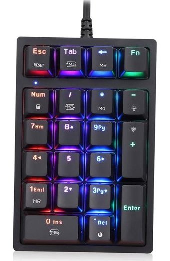 Motospeed K24 RGB Blue Switch Kablolu Siyah Mekanik Klavye