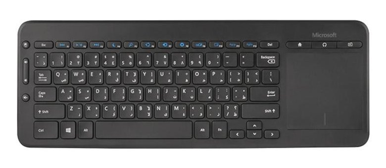 Microsoft N9Z-00019 All-In-One Multimedy Arapça Q Kablosuz Siyah Klavye
