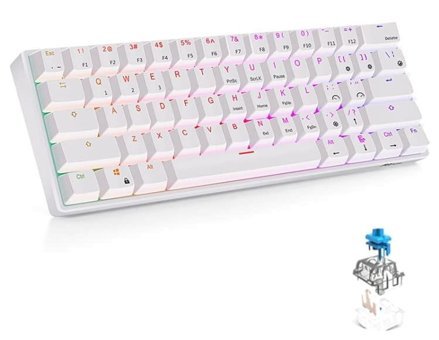 LIQC RK61 Q RGB Kablosuz Beyaz Mekanik Klavye