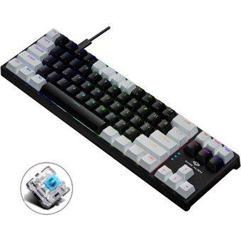 Valkyrie Dark Alien K710 71 Q RGB Blue Switch Beyaz-Siyah Mekanik Gaming Klavye