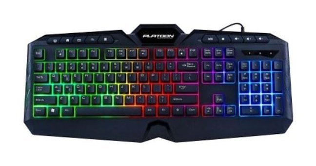 Platoon PL-479 RGB Mecha-Membrane Switch Kablolu Siyah Gaming Klavye