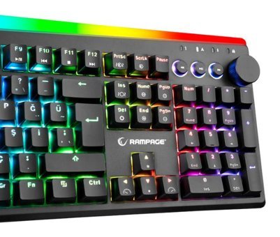 Rampage KB-R97 X-Tracer RGB Red Switch Kablolu Siyah Gaming Klavye