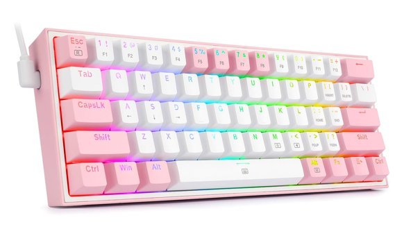 Redragon K617 RGB Red Switch Kablolu Beyaz-Pembe Gaming Klavye