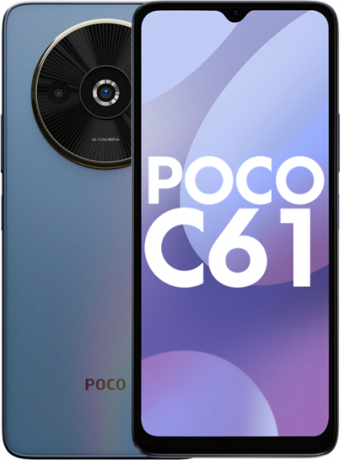 Poco C61 64 GB Hafıza 4 GB Ram 6.71 inç 8 MP Çift Hatlı IPS LCD Ekran Android Akıllı Cep Telefonu Mavi