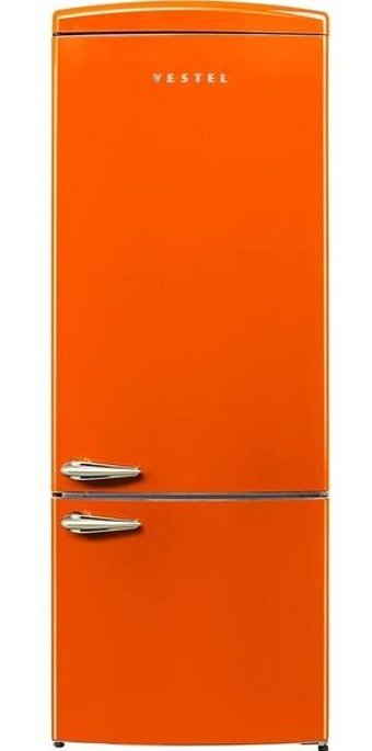 Vestel NFK52111 471 lt No-Frost Retro Turuncu Buzdolabı