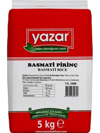 Yazar Basmati Pirinç 5 kg