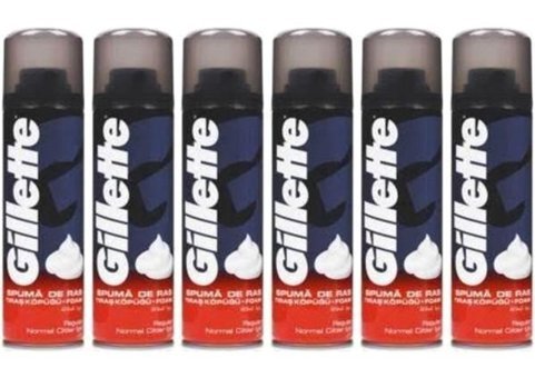 Gillette Normal Ciltler İçin Tıraş Köpüğü 6x200 ml