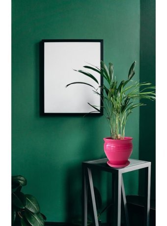 Evdek Tabaklı Çömlek Yuvarlak Saksı 22x22 cm Pembe