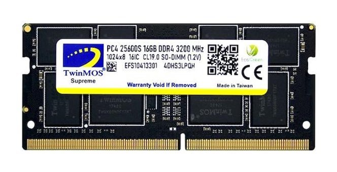 TwinMOS Mdd416GB3200n 16 GB DDR4 1x16 3200 Mhz Ram