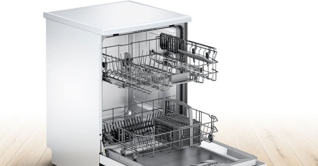 Bosch SMS23DW00T 3 Programlı F Enerji Sınıfı 13 Kişilik Wifili Çekmeceli Beyaz Solo Bulaşık Makinesi