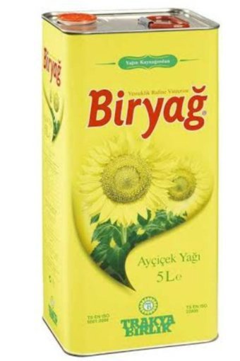 Biryağ Teneke Ayçiçek Yağı 5 lt