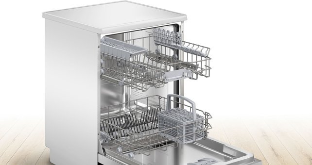 Bosch SMS23DW01T 3 Programlı D Enerji Sınıfı 13 Kişilik Wifili Çekmeceli Beyaz Solo Bulaşık Makinesi