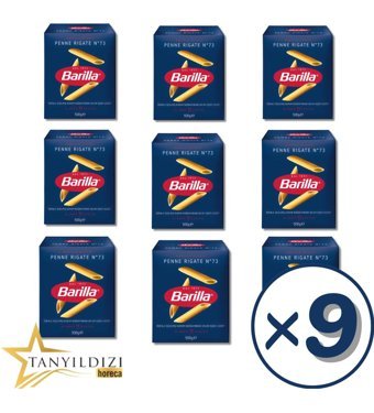 Barilla Penne Rigate Makarna 9x500 gr