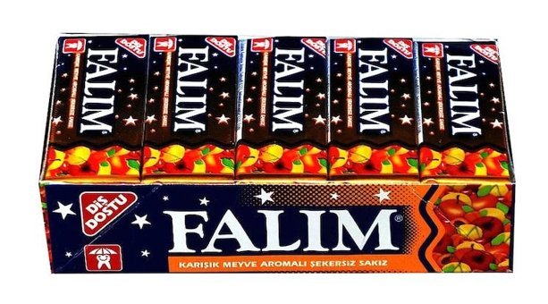 Falım Karışık Meyve Aromalı Şekersiz Sakız 5'li 20 Adet