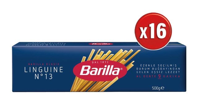 Barilla Linguine No 13 Yassı Spagetti Makarna 16x500 gr