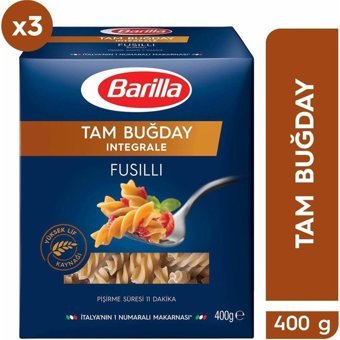 Barilla Tam Buğday İntegrale Fusilli Makarna 3x400 gr