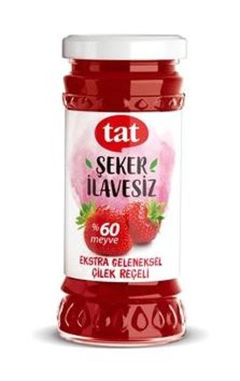 Tat Şeker İlavesiz Çilek Reçeli 4x270 gr