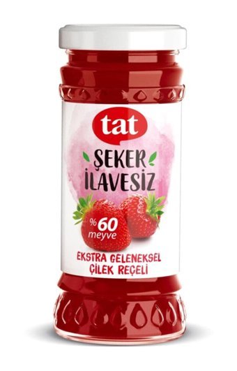 Tat Şeker İlavesiz Çilek Reçeli 270 gr