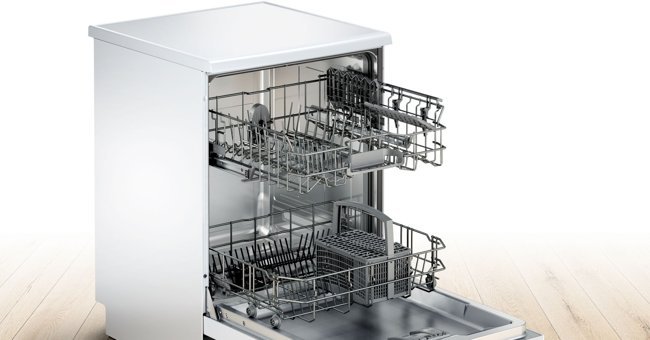 Bosch SMS44DW00T 4 Programlı F Enerji Sınıfı 13 Kişilik Wifili Çekmeceli Beyaz Solo Bulaşık Makinesi