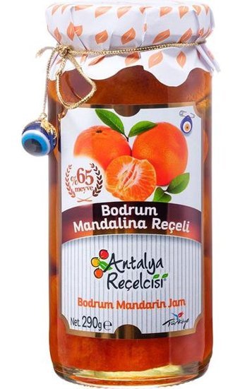 Antalya Reçelcisi Gurme Serisi Bodrum Mandalina Reçeli 290 gr