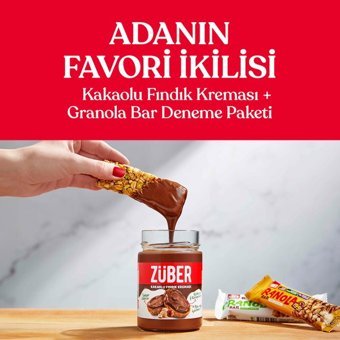 Züber Kakaolu Fındık Kreması 315 gr + Granola Bar Deneme Paketi
