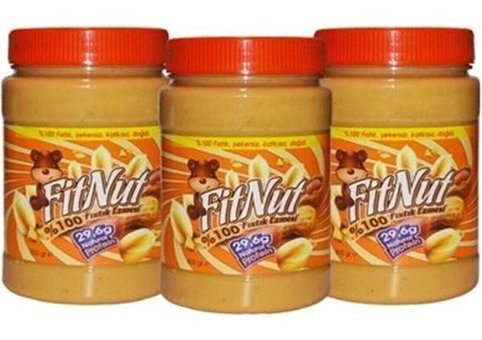 Fitnut Sade Yer Fıstığı Ezmesi 3x800 gr