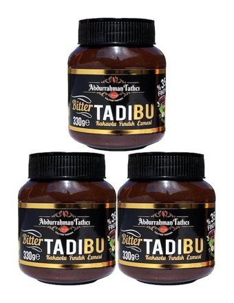 Abdurrahman Tatlıcı Tadıbu Bitter Kakaolu Fındık Ezmesi 3x 330 gr