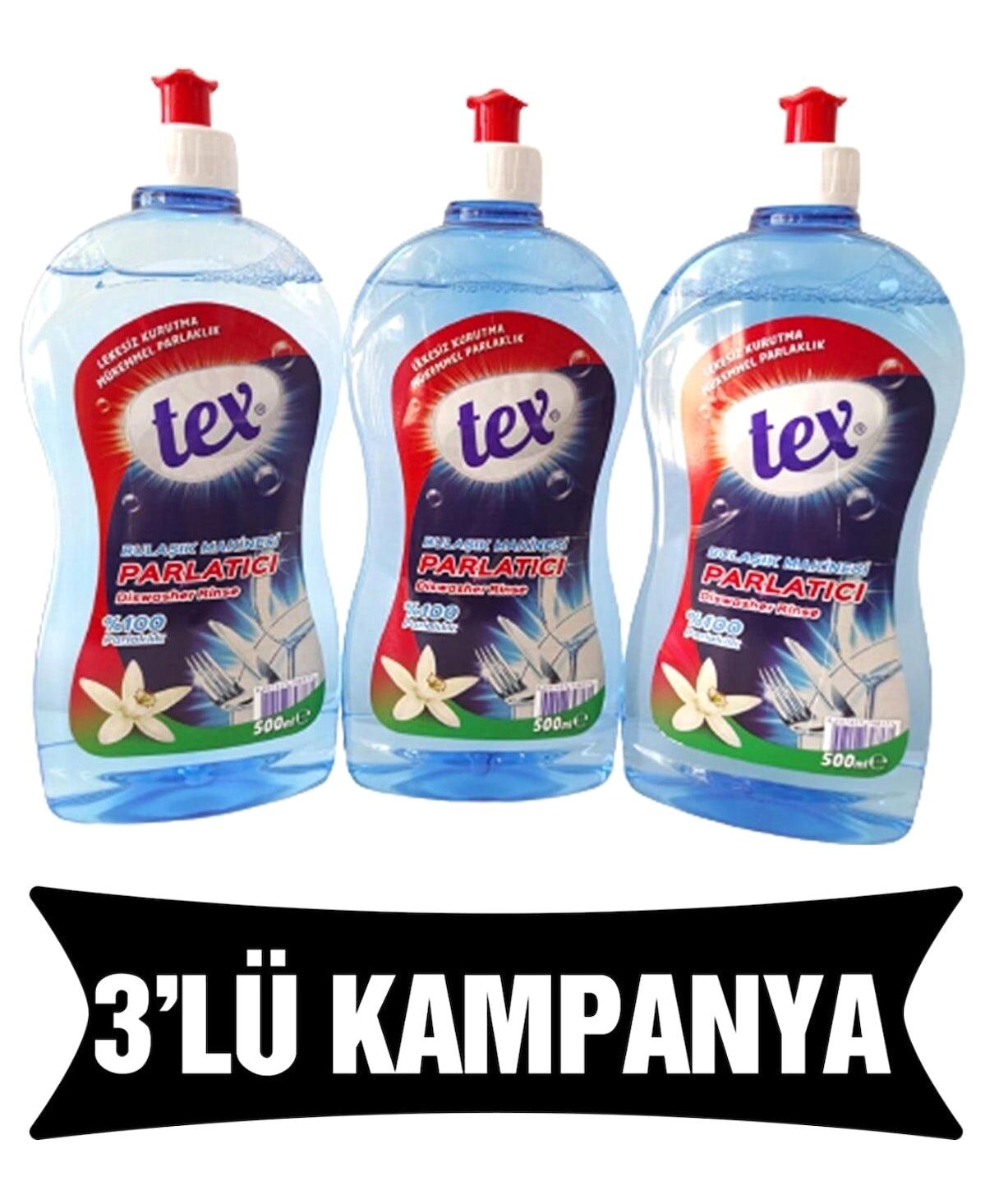 Tex Hindistan Cevizli-Limonlu Bulaşık Makinesi Parlatıcısı 3x500 ml