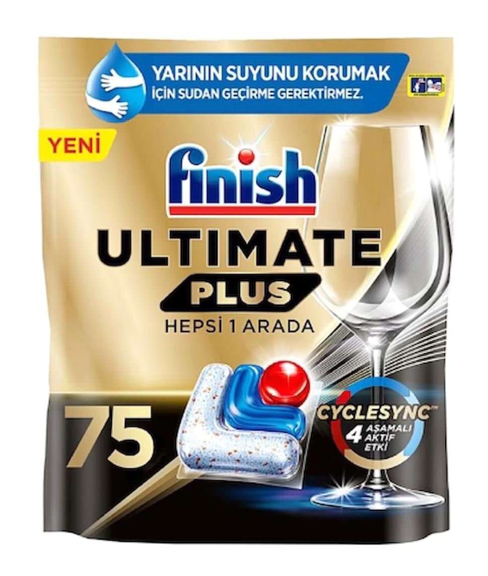 Finish Ultimate Plus Hepsi 1 Arada Tablet Bulaşık Makinesi Deterjanı 4x75 Adet