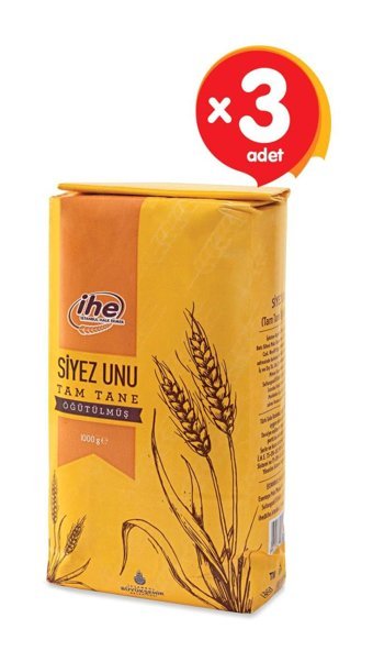 İhe Tam Tane Siyez Unu 3x1 kg