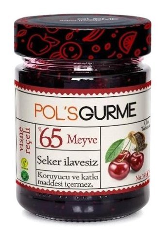 Pol's Gurme Şeker İlavesiz Chia Tohumlu Vişne Reçeli 380 gr