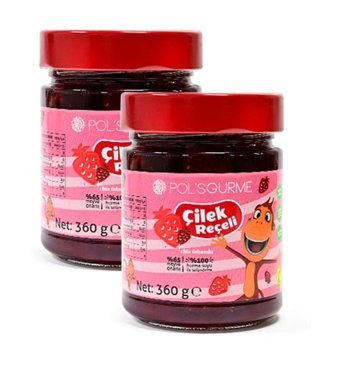 Pol's Gurme Şeker İlavesiz Chia Tohumlu Kukuli Çilek Reçeli 2x360 gr