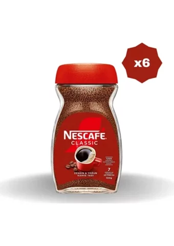 Nescafe Nestle Classic Cam 100 gr - (6 Adet)