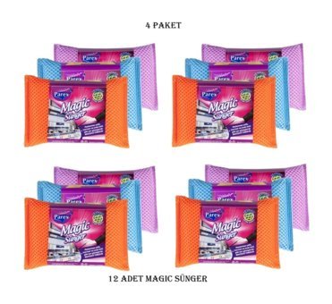 Parex Magic Sihirli Bulaşık Süngeri 12'li